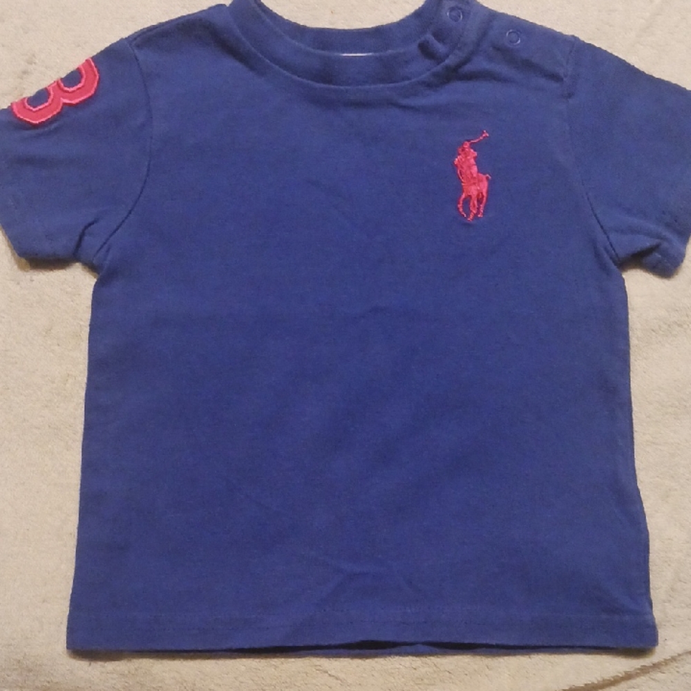 Polo by Ralph Lauren Kids Navy Tee with Red Accents